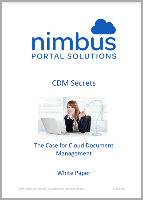 cdm secrets - the case for cloud document management -pdf cover nimbus