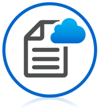Documents in the cloud icon
