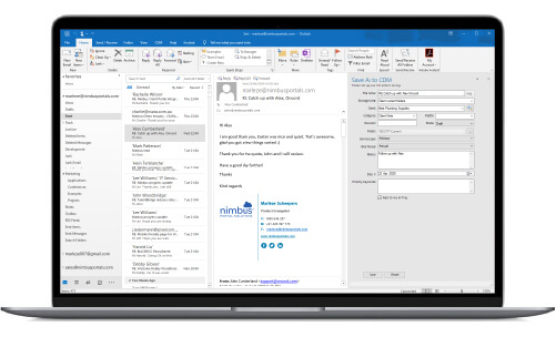 Image of notebook computer with Nimbus Portal Solutions | Featured image for Cloud Based Email Management - Cloud Email Management Software Tools