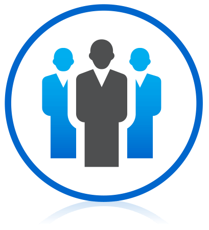 Nimbus Portal Solutions Icon of 3 People standing next to each other.