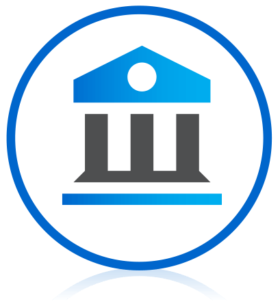 Nimbus Portal Solutions Icon of bank symbol.