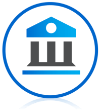 Nimbus Portal Solutions Icon of bank symbol.